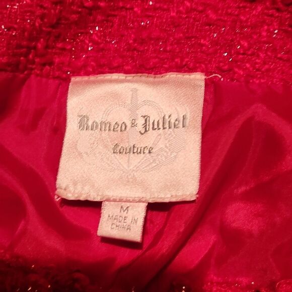 Romeo & Juliet Couture women's medium red zippered and snap front blazer… - Picture 3 of 7
